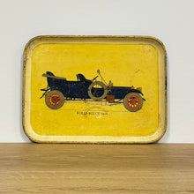 Load image into Gallery viewer, Vintage Wooden Painted Rolls Royce Tray 1908 - 12" x 16"