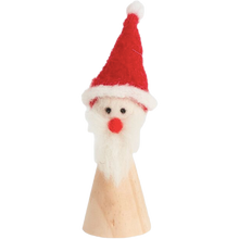 Load image into Gallery viewer, Wooden Gnome Santa Figure