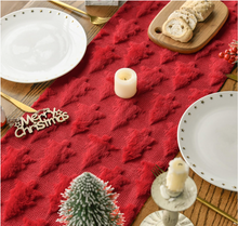 Load image into Gallery viewer, Plush Christmas Tree Table Runner