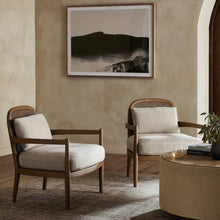 Load image into Gallery viewer, Cane Back Chair w/ Linen Cushions
