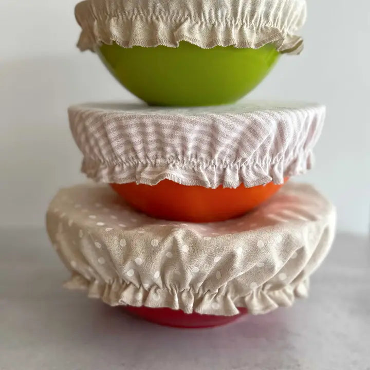 Reusable Fabric Bowl Covers, set of 3