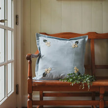 Load image into Gallery viewer, Embroidered Flower Pillow - 20&quot;
