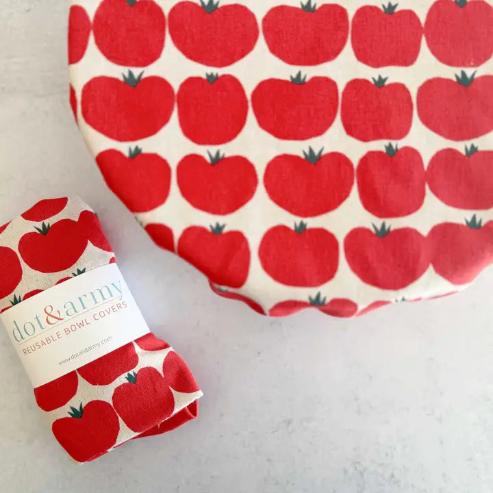 Tomato Fabric Reusable Bowl Cover