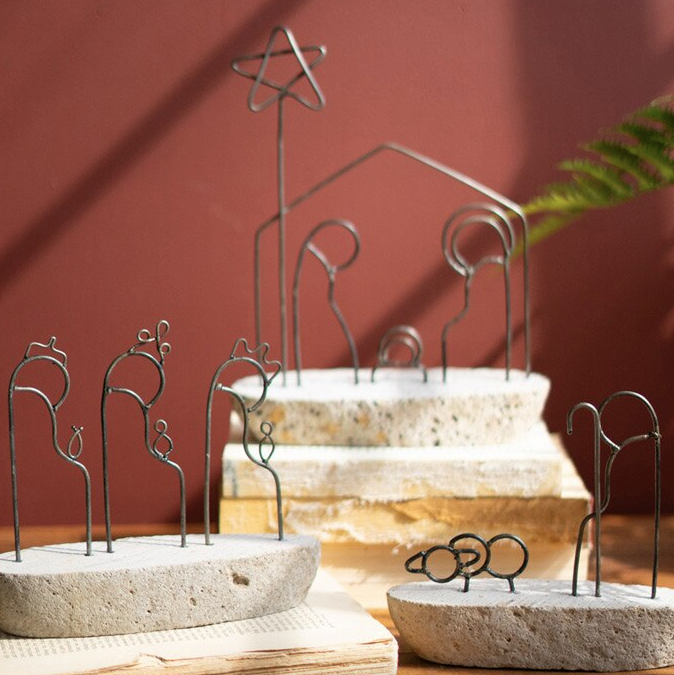 Wire Nativity, set of 3