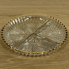 Load image into Gallery viewer, Vintage Glass Dish w/ Gold Detail
