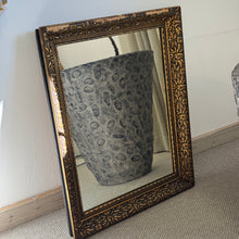 Load image into Gallery viewer, Vintage Black + Gold Ornate Mirror 25x31
