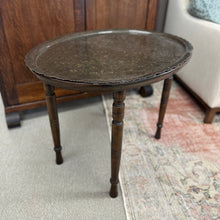 Load image into Gallery viewer, Vintage Ornate Tray Oval Table 24w x 32l x 24t
