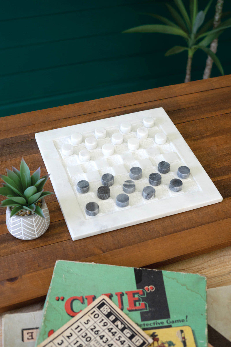 Marble Checkers Board