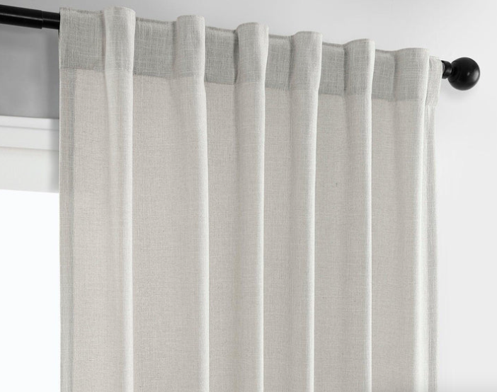 Faux Linen Unlined Curtain Panel Pair