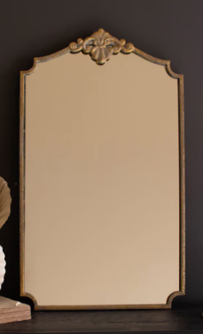 Ornate Brass Wall Mirror