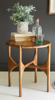 Wooden Side Table w/ Decorative Legs