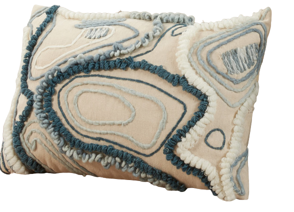 Blue Topo Pillow - 16