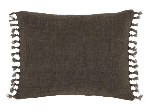 Eve Linen Brown Lumbar Pillow 16x20