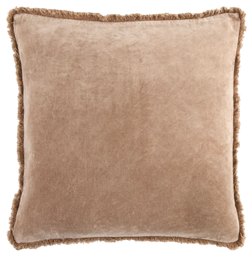 Velvet Camel Pillow w/ Fringe