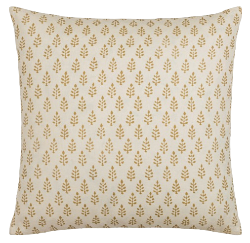 Delicate Yellow Block Print Pillow