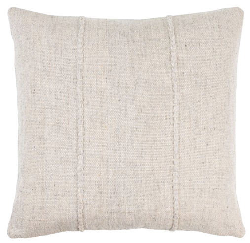 Oatmeal Woven Pillow w/ Stripes