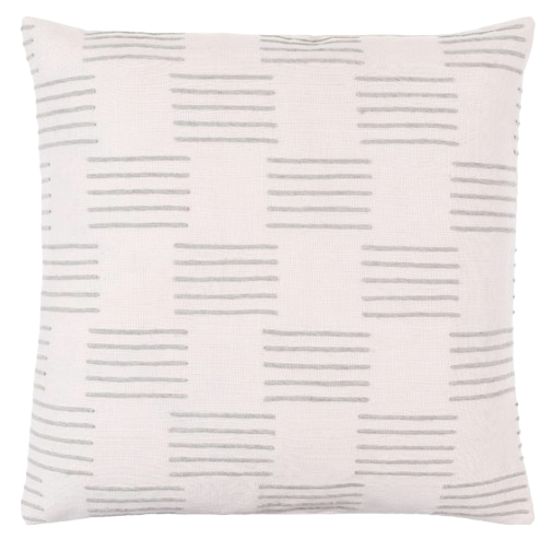 Cream Check Stripe Pillow