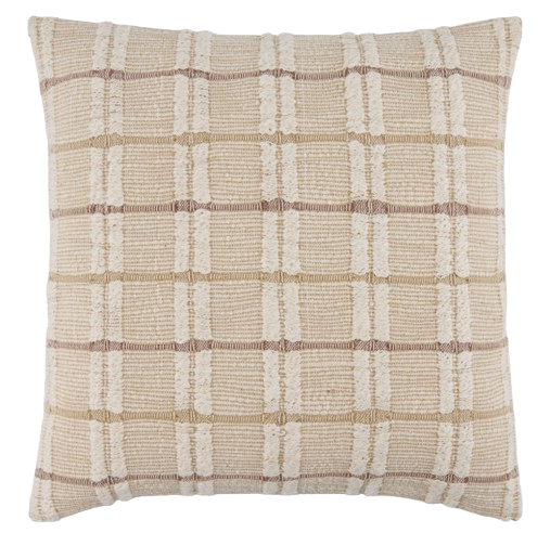 Beige Neutral Check Pillow