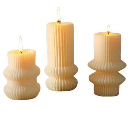 Funky Ribbed Candle - 3 styles