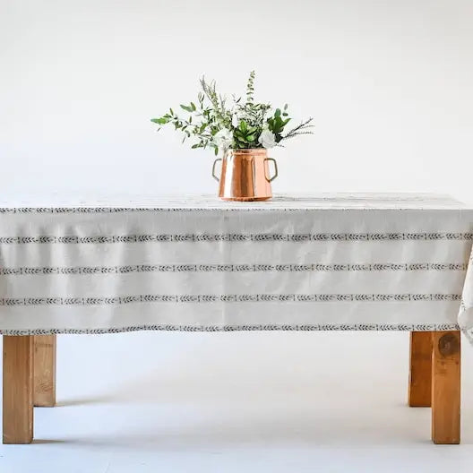 Floral Stripe Tablecloth 60x120