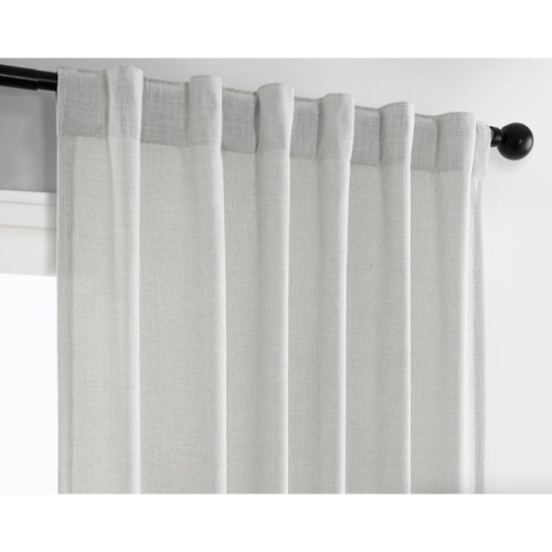 Faux Linen Unlined Curtain Panel Pair