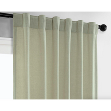 Load image into Gallery viewer, Faux Linen Unlined Curtain Panel Pair
