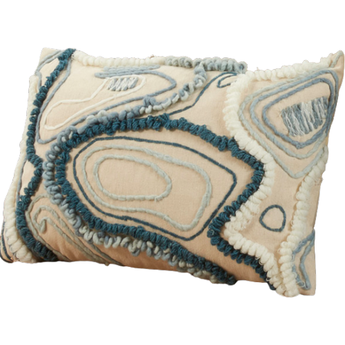 Blue Topo Pillow - 16