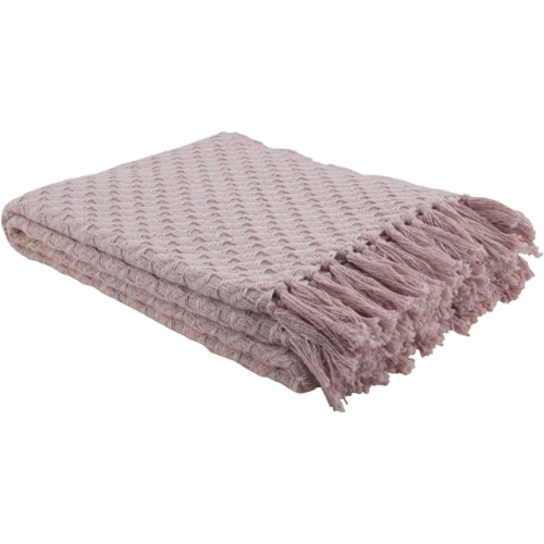 Blush Woven Throw Blanket - 50x60