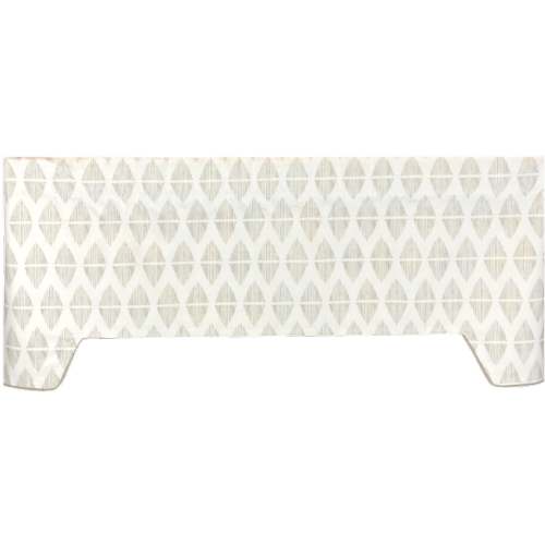 Tan Ticking Stripe Wedge Cornice