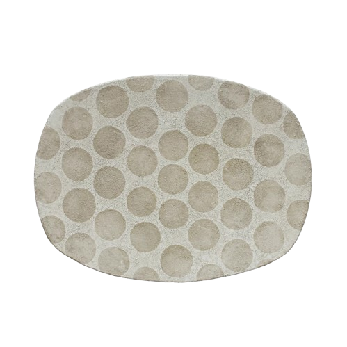 White + Cream Dot Tray