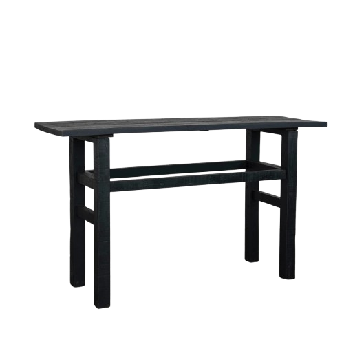 Black Reclaimed Wood Console Table
