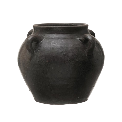 Black Found Vase