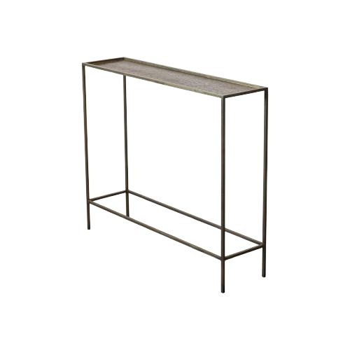 Hammered Brass Console Table