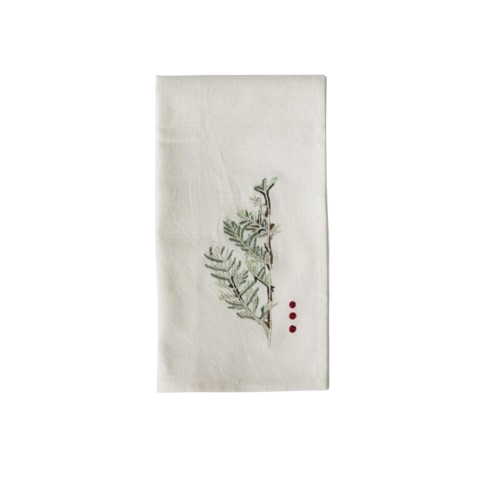 Winter Sprig + Berry Napkin