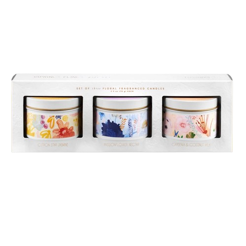 Set of 3 Floral Fragrance Candles