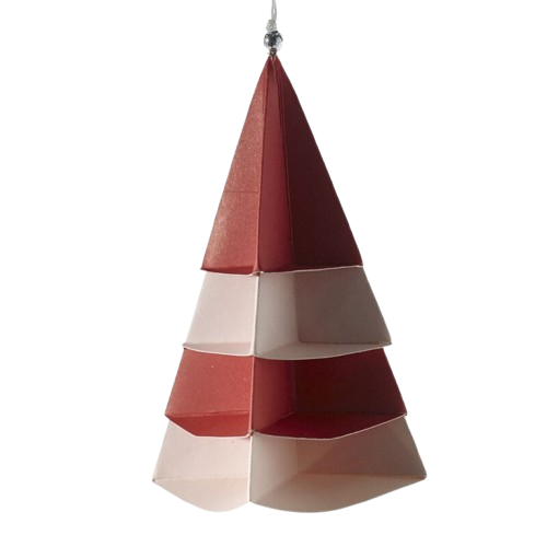 Red Paper Christmas Tree Ornament