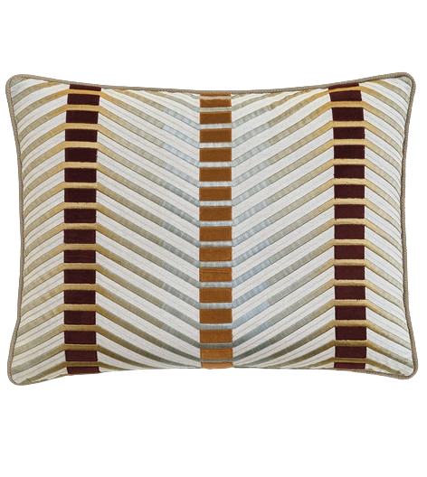 Burgundy + Cream Standard Sham Pillow 20x27