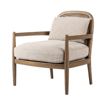 Load image into Gallery viewer, Cane Back Chair w/ Linen Cushions
