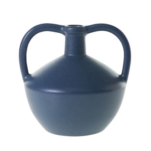 Blue Jug Vase w/ Handles