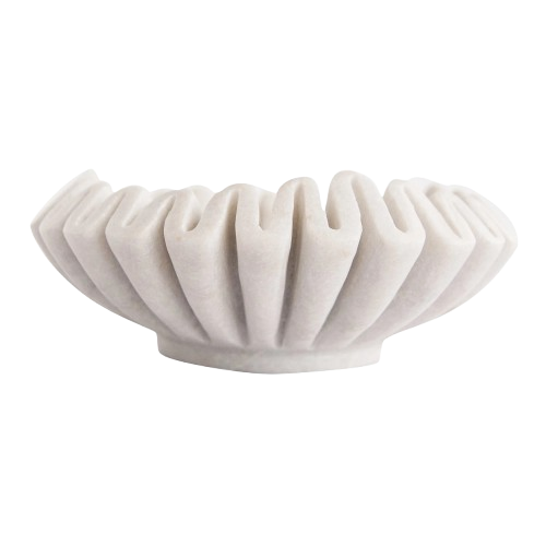 Marble Fluted Bowl