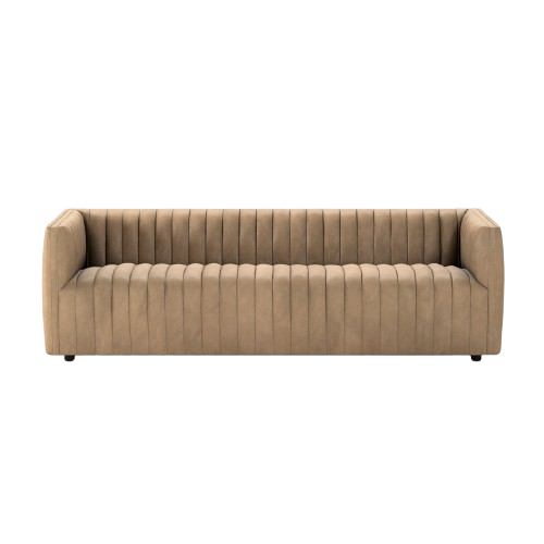 Channel Leather Sofa - 88