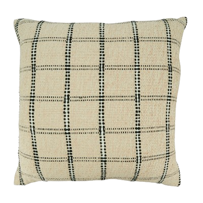 Black + Cream Checkered Pillow