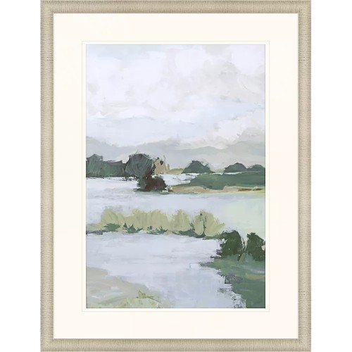 Tall Green + Blue Landscape Painting, 2 styles