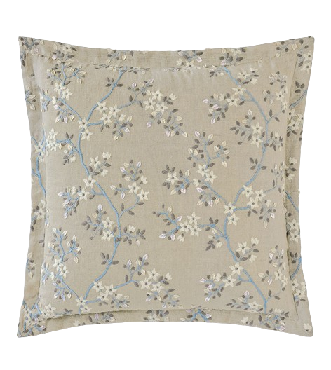 Amber Embroidered Leaf Euro Pillow - 24