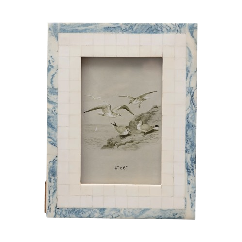 Blue + Ivory Picture Frame - 4x6