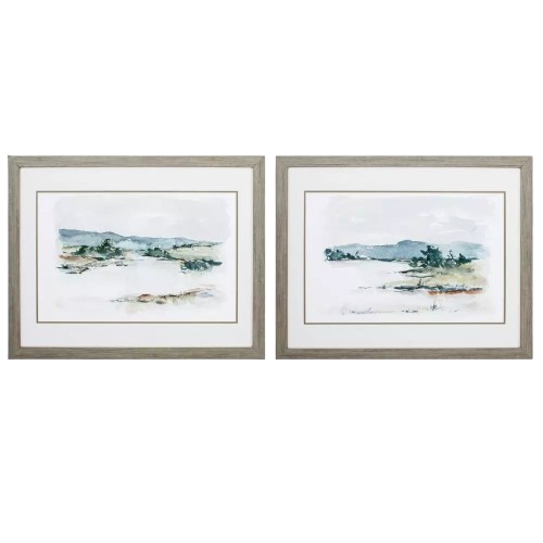 Watercolor Landscape Study Painting, 2 styles