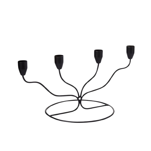 Black Squiggle Candelabra