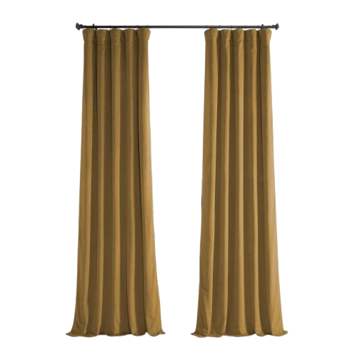 Heri Velvet Room Darkening Curtain Panel