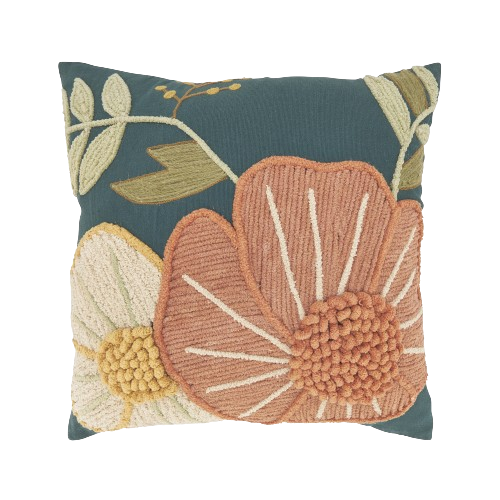 Embroidered Flower Pillow 20