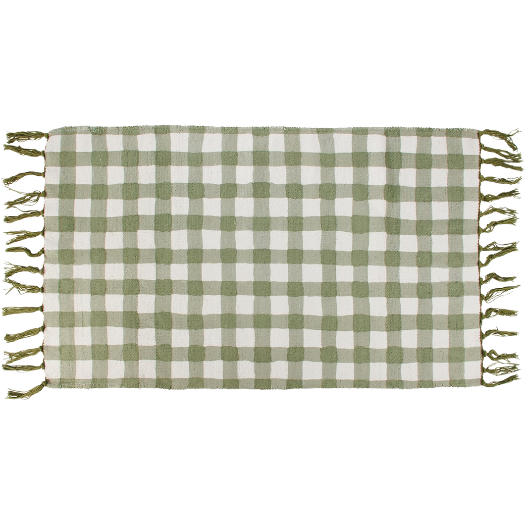 Green Gingham Rug